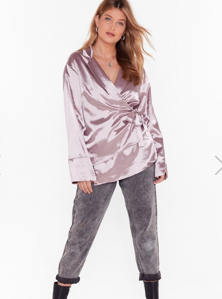 GIFTED! Stunning PLUS Satin Blouse - Picture 7 of 7